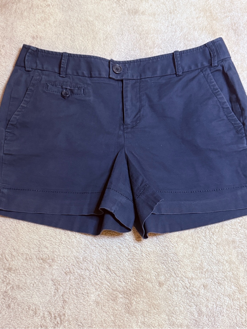 Banana Republic Martin Fit Stretch Chino Shorts Navy Blue Women’s Size 6
